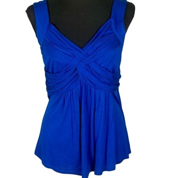 NY & C New York Company Tops - NY & C New York Company Royal‎ Blue Twisted Front Sleeveless Top Women's Medium